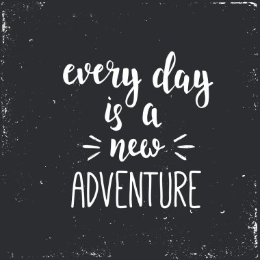 Her gün yeni bir macera. Vektör el çizimillüstrasyon.