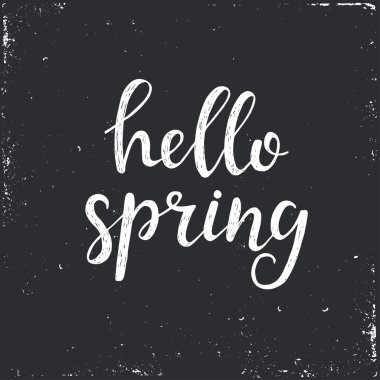 Hello spring.  Vector hand drawn illustration