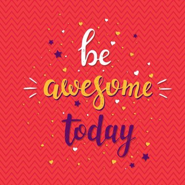 Bugün harika olur. Vektör el çizimillüstrasyon.