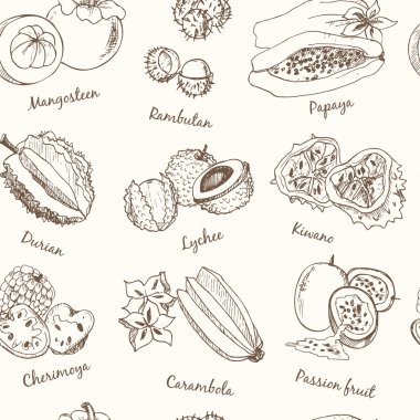 egzotik meyve seamless modeli.