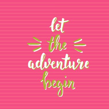 Macera başlasın. Vektör el çizimillüstrasyon.