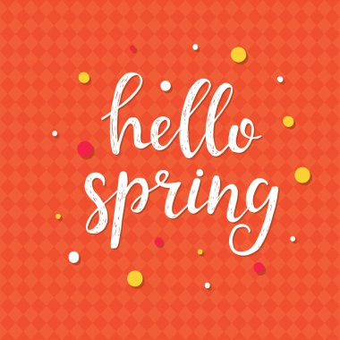 Hello spring.  Vector hand drawn illustration.
