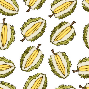Durian Seamless modeli. Egzotik meyve toplama.