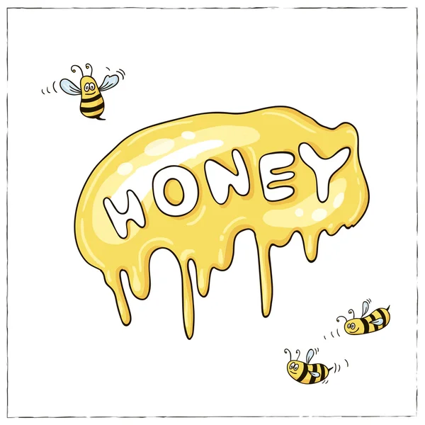 Sběru medu. Vektorové ilustrace — Stockový vektor