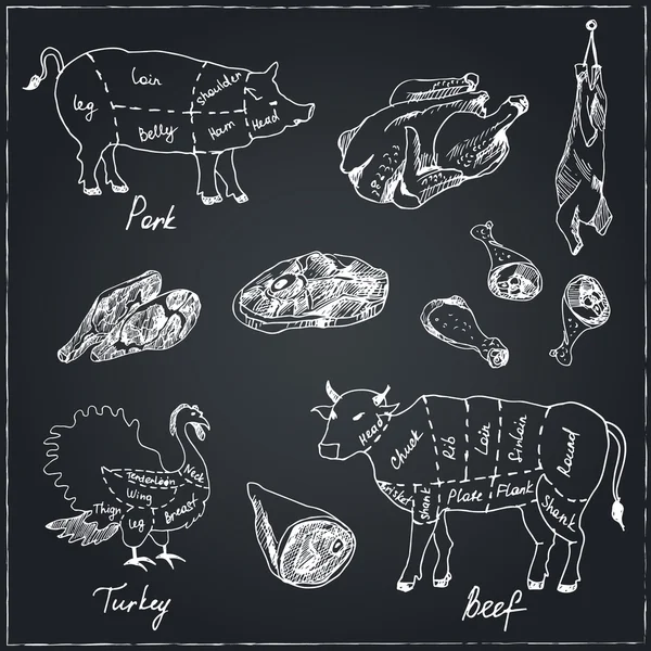 Için menüde bir vintage grafik elemanlarıTesyon İllüstrasyon