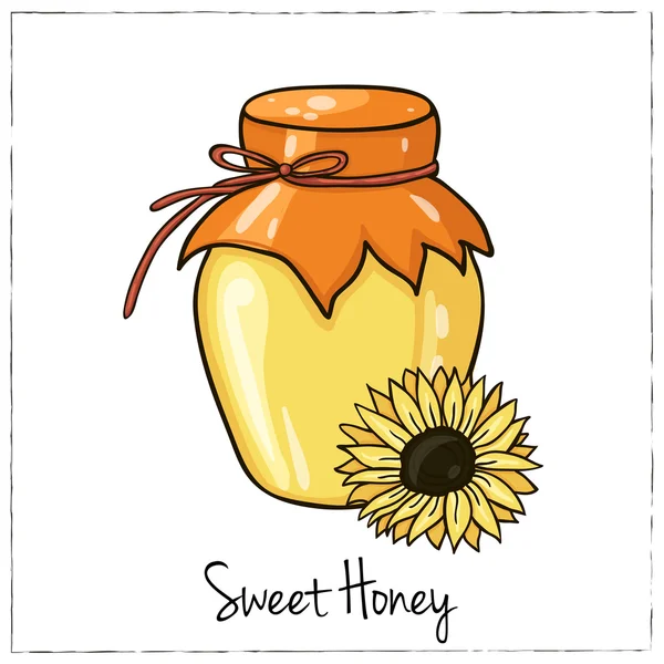 Colección Honey. Ilustración vectorial — Vector de stock