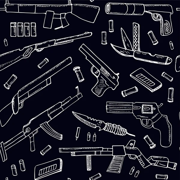 Modèle sans couture avec des armes . — Image vectorielle