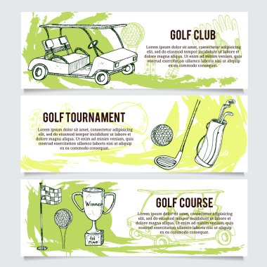 Golf afiş veya Web sitesi başlık ayarla