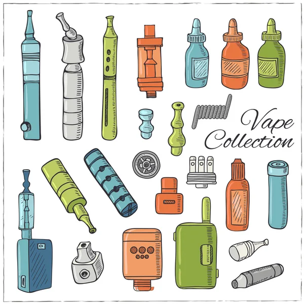 Ilustración vectorial de iconos de vapor . — Vector de stock