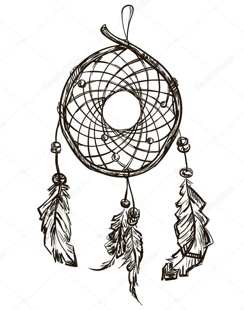 Acchiappasogni Grande Indiano - Decorazione Parete Con Pendenti, Diametro 20cm