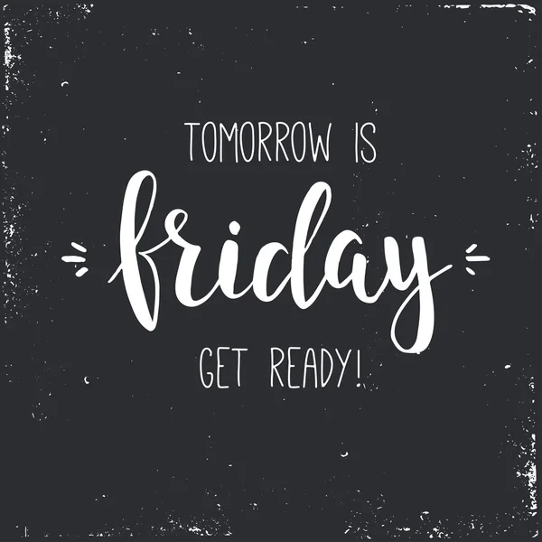 Demain, c'est vendredi. . — Image vectorielle
