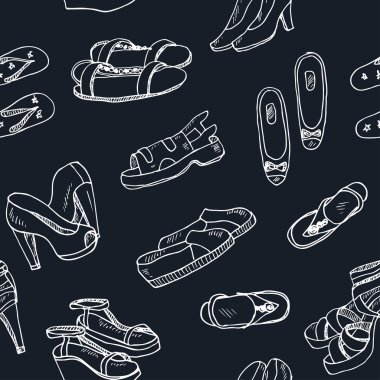 kadın ayakkabıları seamless modeli.