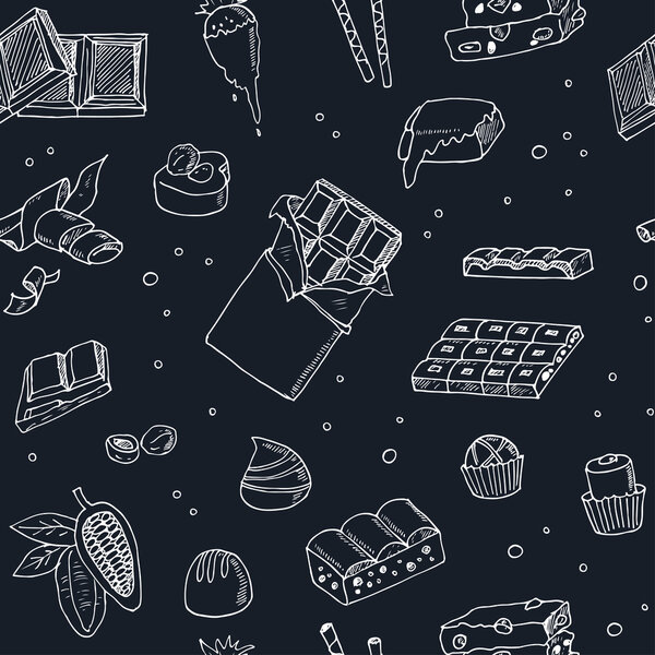 seamless pattern with chocolate. 