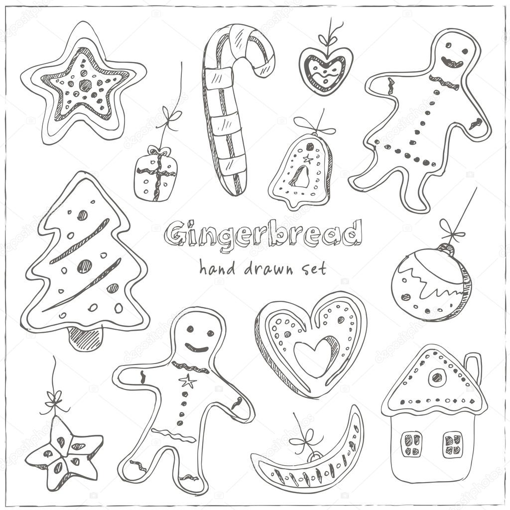 Disegni Di Natale Vintage.Doodle Christmas Cookies Vintage Illustration For Identity Design Decoration Packages Product And Interior Decorating Stock Vector C Fafarumba 123000112