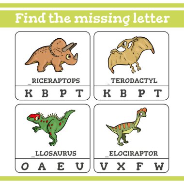 Orman hayvanları Anaokulu Çocukları İçin Kayıp Harfleri Bulun