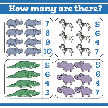 Kaç tane okul öncesi çocuklar için sayım oyunu var? Matematiksel bir oyun kaç tane Eğitici sayar. 