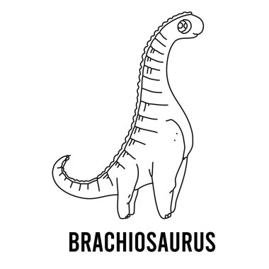 Dinosaur Coloring page for preschool children. Learn numbers for kindergartens and schools. Educational game.