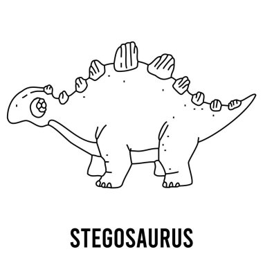 Dinosaur Coloring page for preschool children. Learn numbers for kindergartens and schools. Educational game.