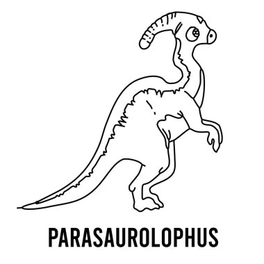 Dinosaur Coloring page for preschool children. Learn numbers for kindergartens and schools. Educational game.