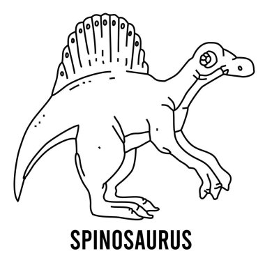 Dinosaur Coloring page for preschool children. Learn numbers for kindergartens and schools. Educational game.