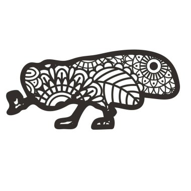 Beyaz arkaplanda izole edilmiş Zentangle böcekleri. 