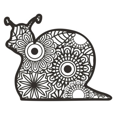 Beyaz arkaplanda izole edilmiş Zentangle böcekleri. 