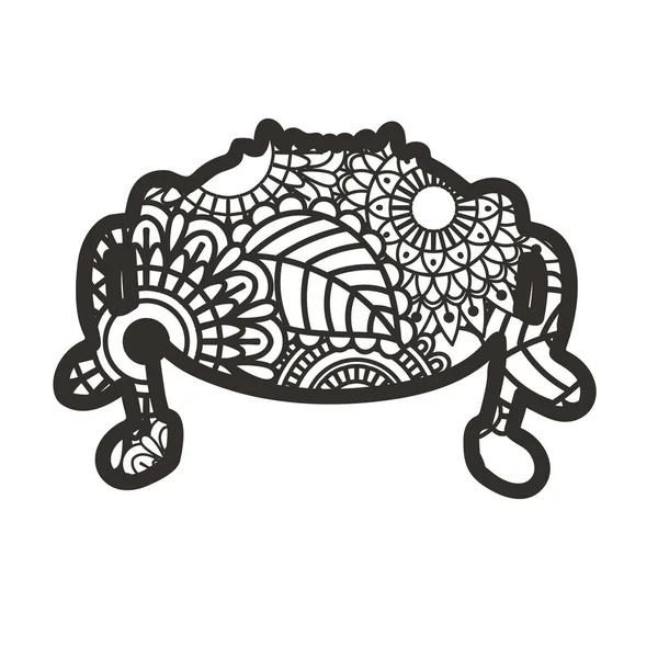 Zentangle rovarok elszigetelt fehér háttér. — Stock Vector