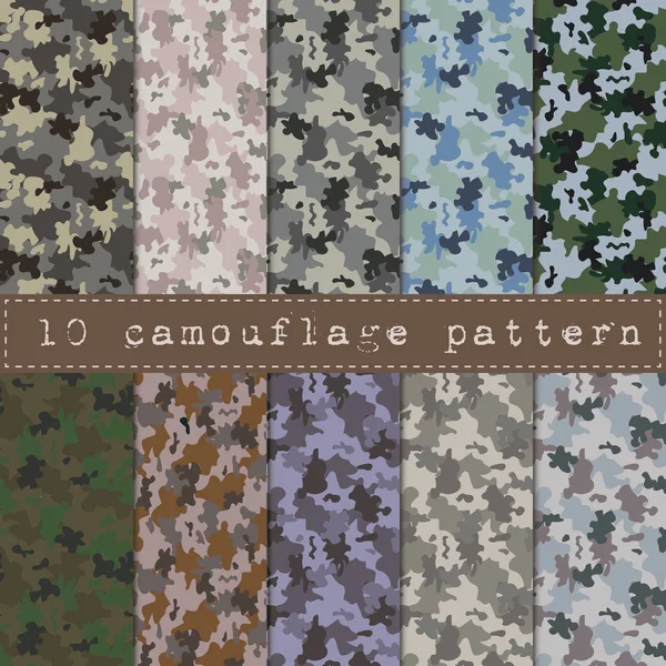 Camouflage Seamless Pattern — Stock Vector