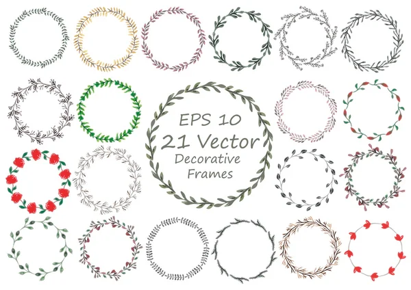 Vektör içinde yapılan çizilmiş suluboya çerçeve çiçek