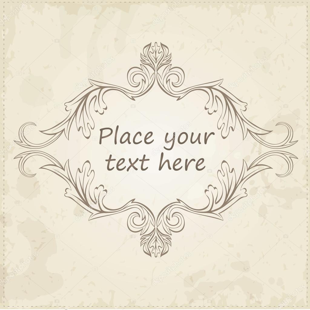 Vector  calligraphic vintage antique and baroque frames.