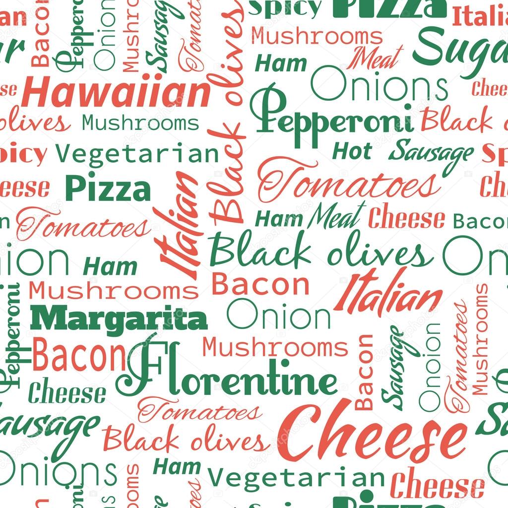 Pizza seamless pattern. 