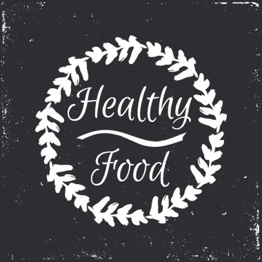 Healthy food vector frame.