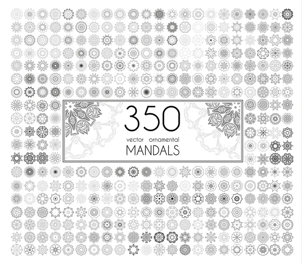 Geometrik dairesel süsleme seti.