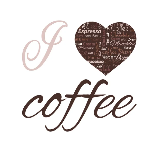 Affiche avec étiquettes de café . — Image vectorielle