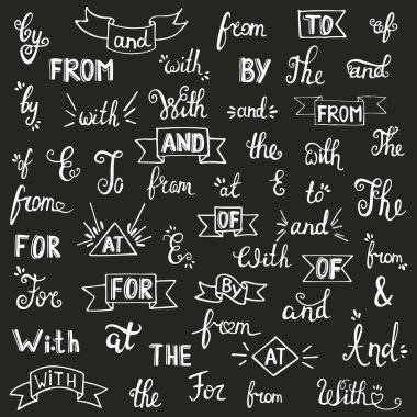 Vektör tasarım öğeleri koleksiyonu el çizilmiş