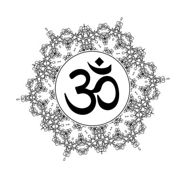 Mandala Diwali Om simgesiyle.