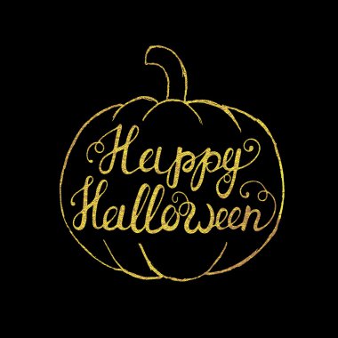 Altın kabak ile mutlu Cadılar Bayramı