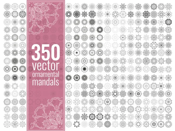 Geometrik dairesel süsleme seti.