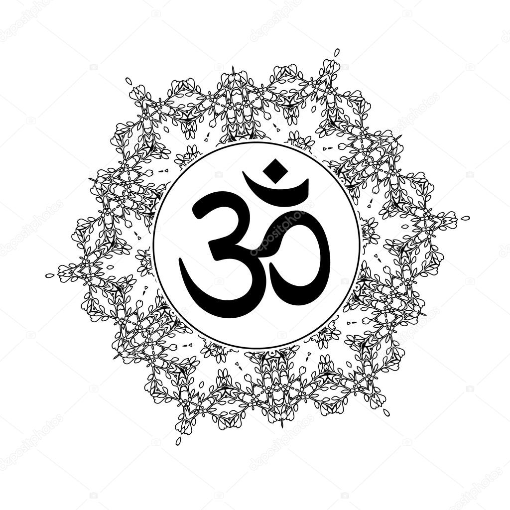 Diwali Om symbol with mandala.