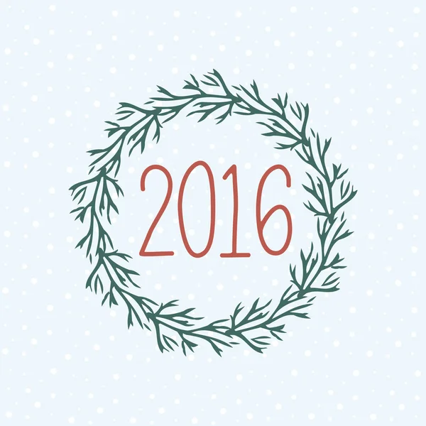Guirnaldas de Navidad. Año Nuevo 2016 — Vector de stock