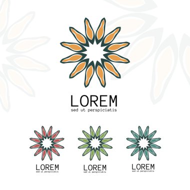 Basit geometrik logo şablonu.