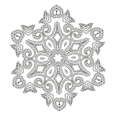 Güzel Hint çiçek süsleme. Mandala. 