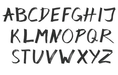 Modern Vector Marker Alphabet.
