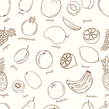 Meyveler pürüzsüz desen.