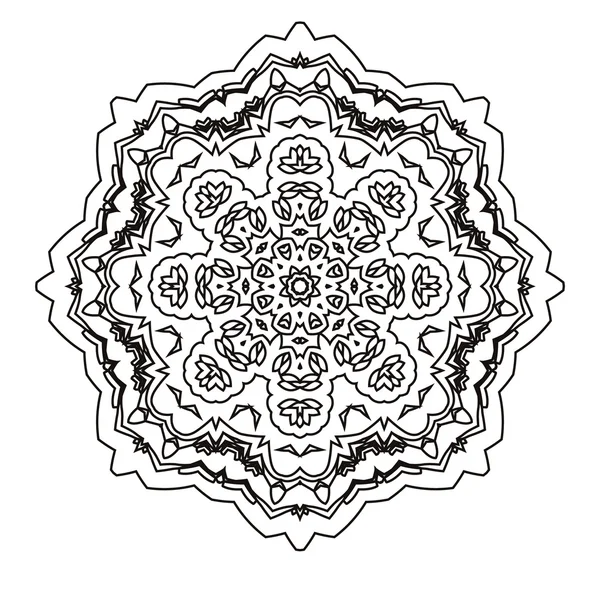 Hermoso adorno floral indio. Mandala. . — Vector de stock