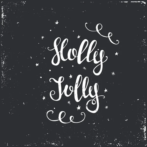 Feliz Navidad. Holly Jolly — Vector de stock