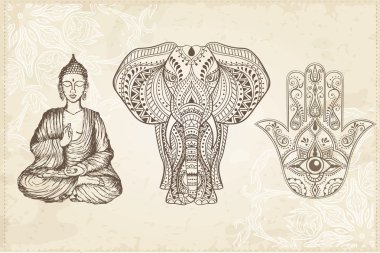 Hint Hamsa, fil ve Buda