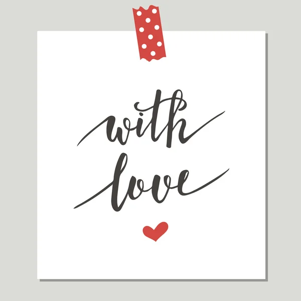 Мила картка з дизайном кохання . — стоковий вектор