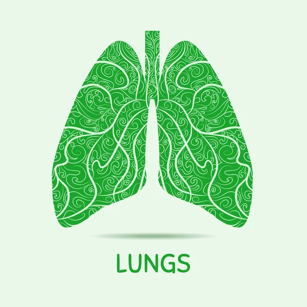 Poumons humains abstraits. Illustration vectorielle . — Image vectorielle