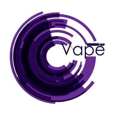 Resimde mor çıkartmalar vaping